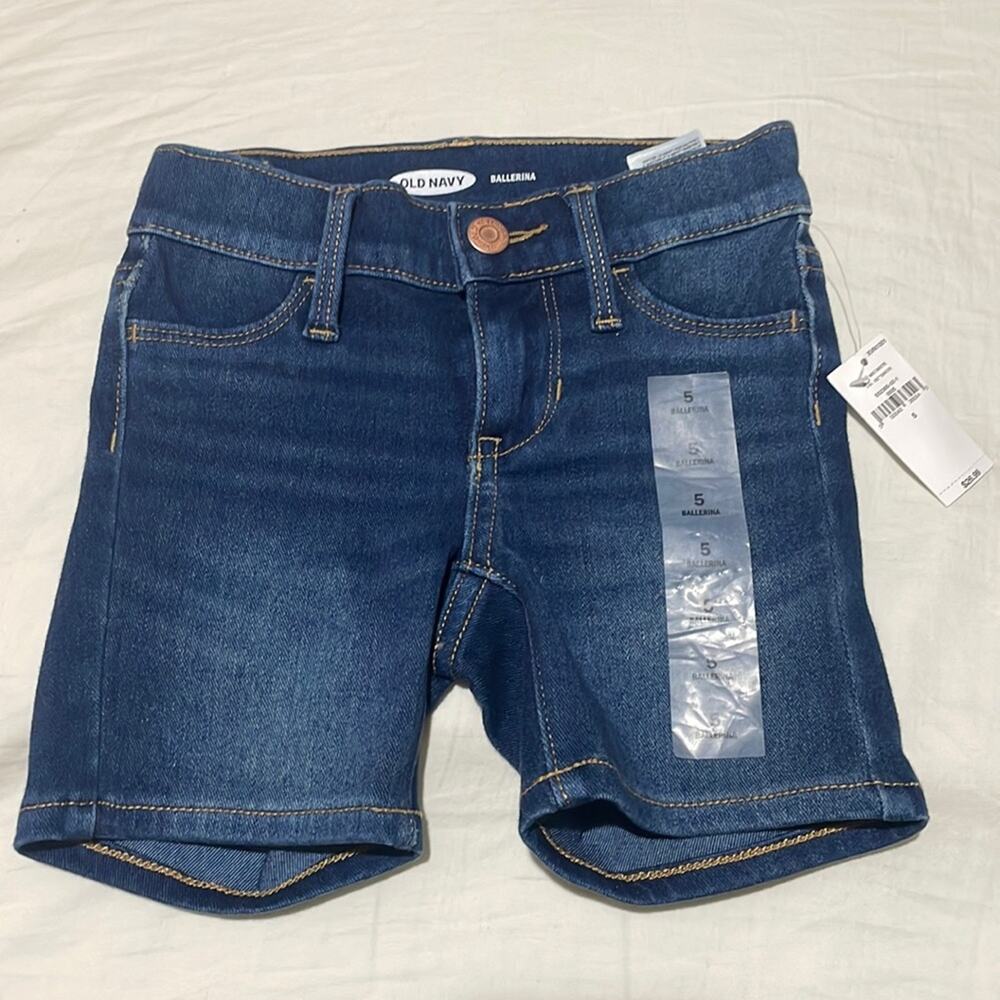 Old navy 5 ballerina jean stretch shirt nwt adjustable waistline cotton spandex